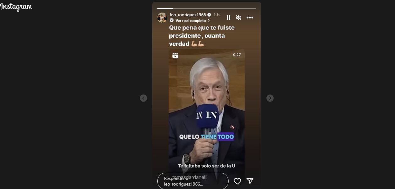 El mensaje de Leo Rodríguez al fallecido expresidente Piñera.